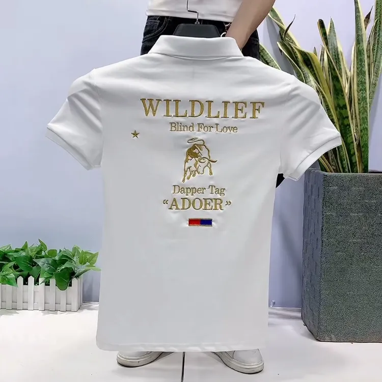 新款翻领polo衫短袖613男装修身版潮流时尚百搭男士T恤半袖上衣