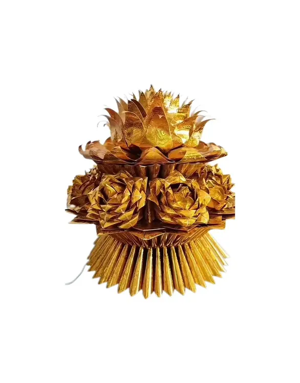 九转莲花材料包 镭射纸手工制作折叠五彩