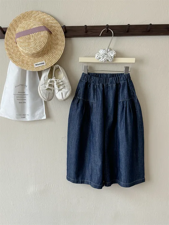 诺希家韩版洋气薄款柔软宽松女宝阔腿裤