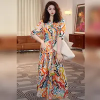 Linda姐高端线【欧若风】夏季时尚轻奢气质法式连衣裙AS5LYH0443