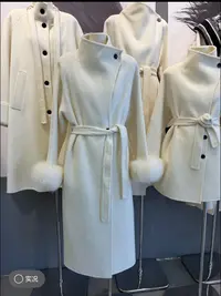 Coriander 香菜冬季休闲风中长款大衣689821-1