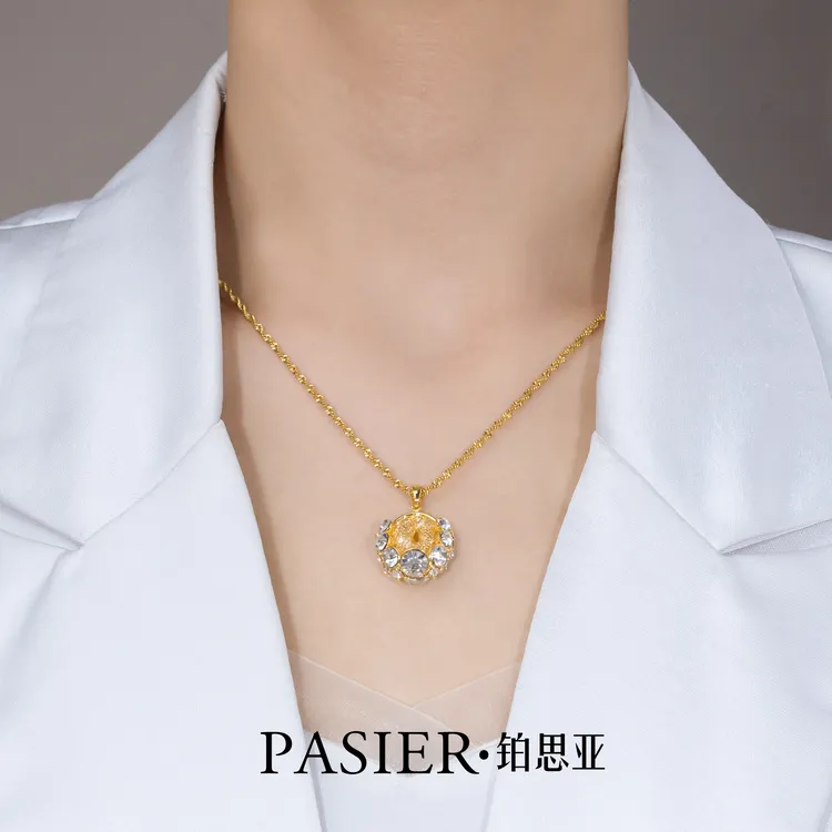 铜合金项链 [福星高照]小众轻奢精致百搭平安扣项链