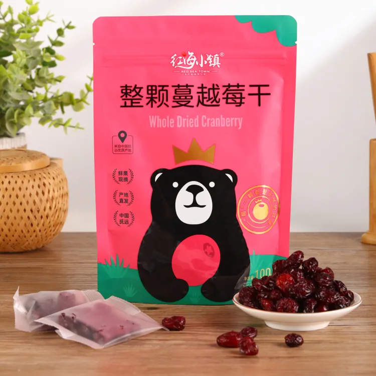 红海小镇整颗蔓越莓干宝宝孕妇养生休闲营养健康零食袋中袋100g