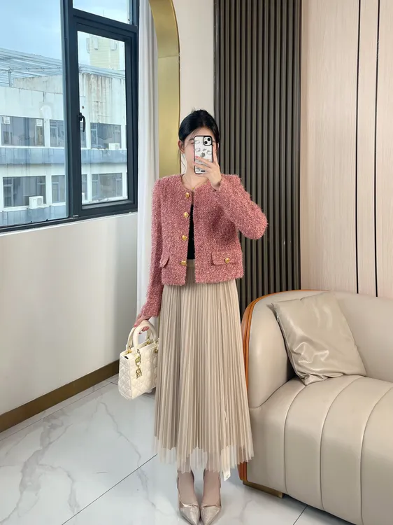 【小婷】【金粉】MSSY美舒尚衣，气质小香风短款时尚百搭短外套60061