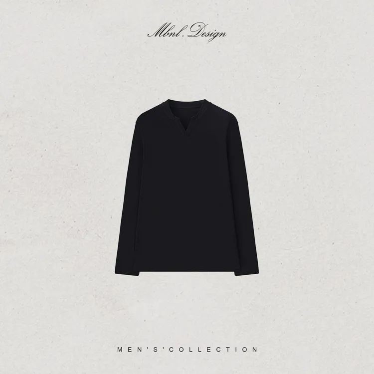 MBNL-F「V&L’Atelier」秦磊男装100棉圆领V领剪裁长袖LL-SSY1184