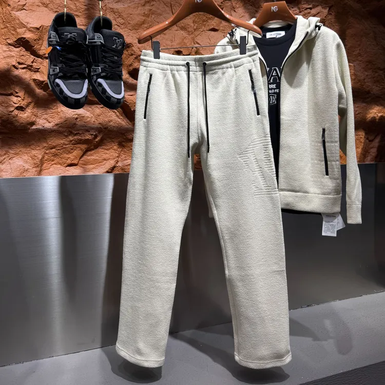 DIKALO FERRE/迪卡里奥 费雷D53XX752男士秋季新款针织提花休闲裤