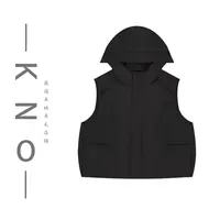 【KNO】 秋冬新款两色连帽鹅绒马甲时尚百搭女士