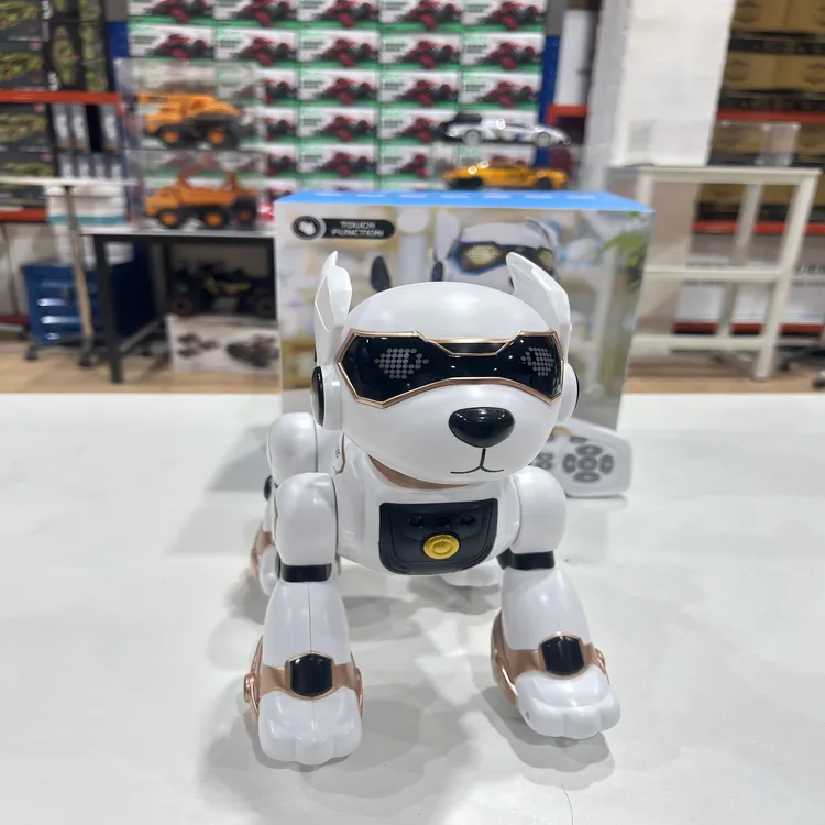 牵绳电动机器狗灯光音乐会走路玩具机械狗电子宠物狗狗（线上）