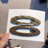 【阿敲】A2138~新款格纯色布艺发夹女侧边刘海夹子碎发夹-麦穗头饰