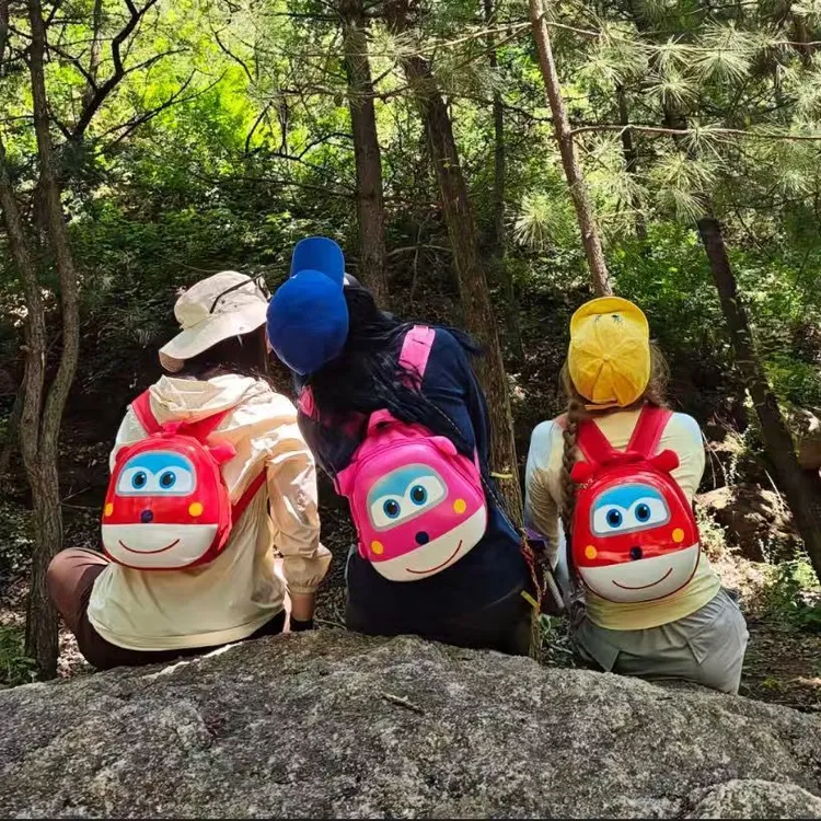 登山自行车卡通双肩包超级飞侠乐迪书包女孩可爱背包收纳盒pp