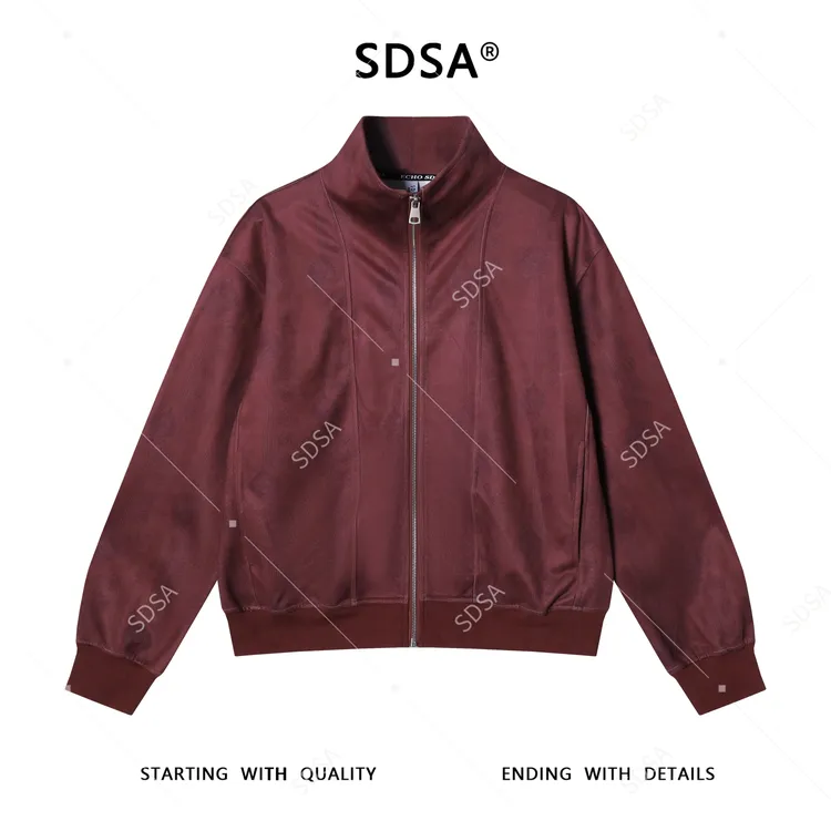 SDSA男士秋冬新款痞帅男装时尚撞色印花拉链立领开衫外套卫衣百搭