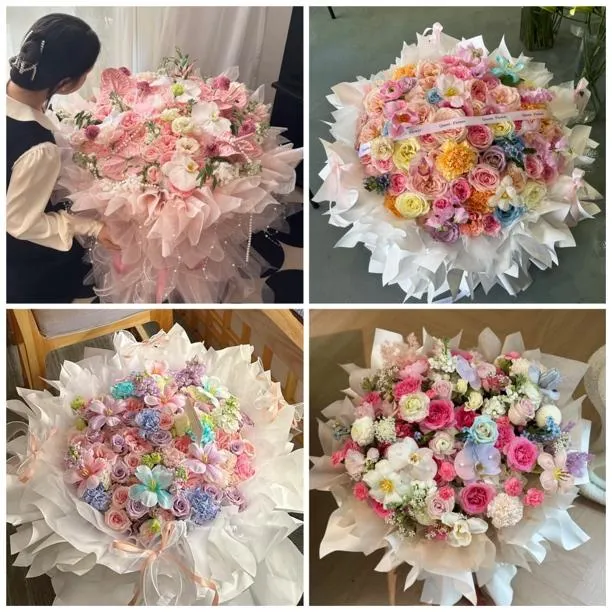 七夕“多巴胺巨型花束”送女神送对象同城配送生日礼物表白求婚附近
