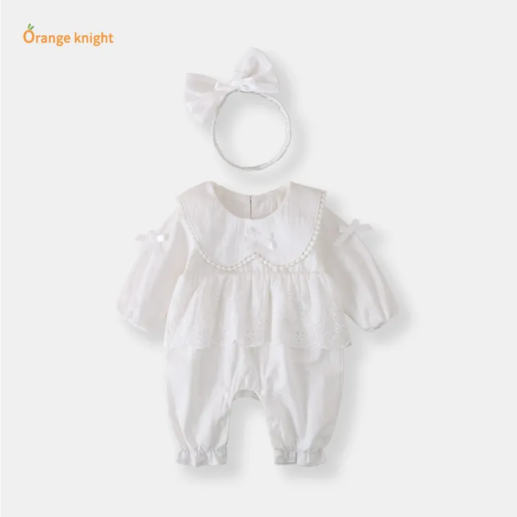 冬季初生宝宝甜美可爱爬服女婴儿连体衣秋冬款新生儿加绒裙摆衣服