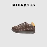 BETTER JOELAY -【咖色老花】休闲复古休闲低帮平底鞋百搭时尚Z6945