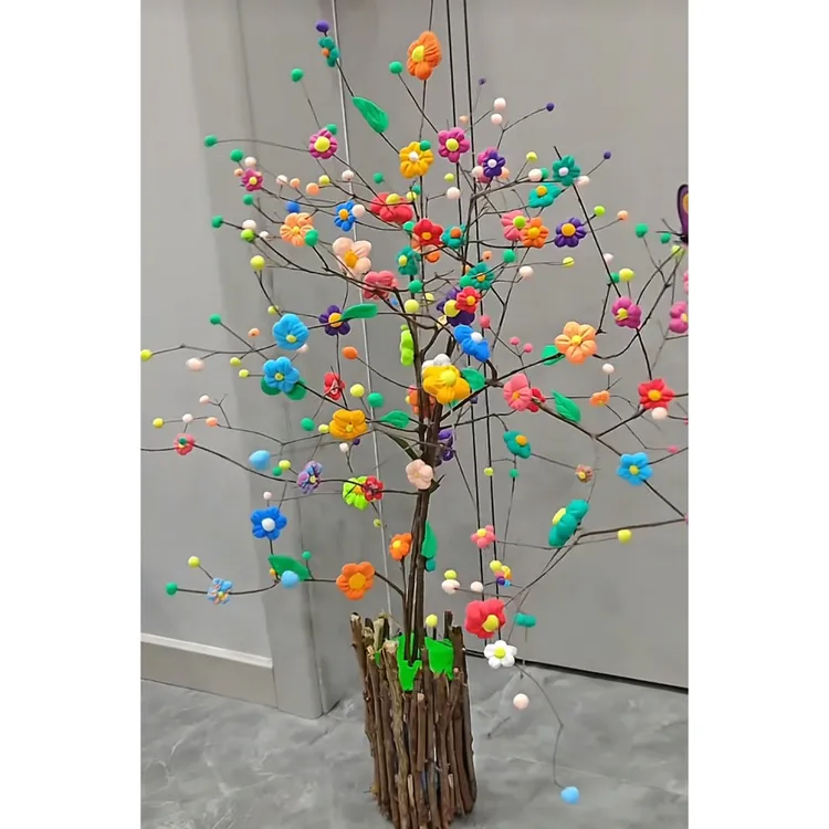 【糖宝】枯木逢春多巴胺超轻粘土干枝diy材料新年氛围布置装饰摆件