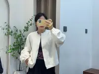 别出新裁229508秋款个性设计韩版短款外套    衣长56