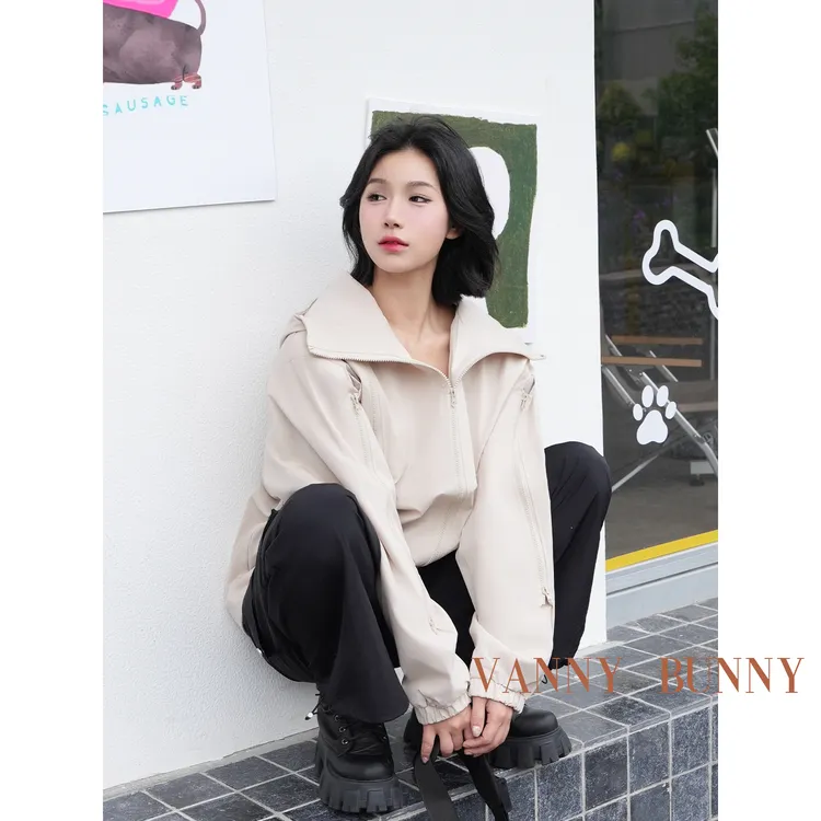 VANNYBUNNY冲锋衣连帽防风男士夹克户外休闲宽松运动春秋季