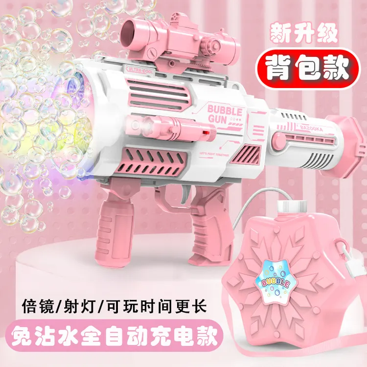 2025新年网红加特林泡泡机背包全自动手持生日礼物电动泡泡枪Q713