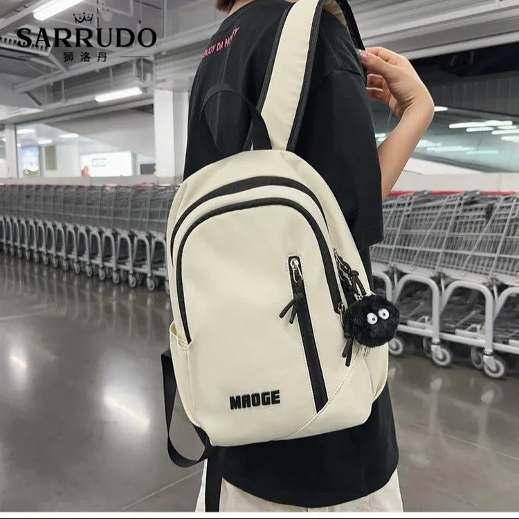 狮洛丹韩版双肩背时尚休闲双肩包女百搭轻便简约潮流森系小清新in