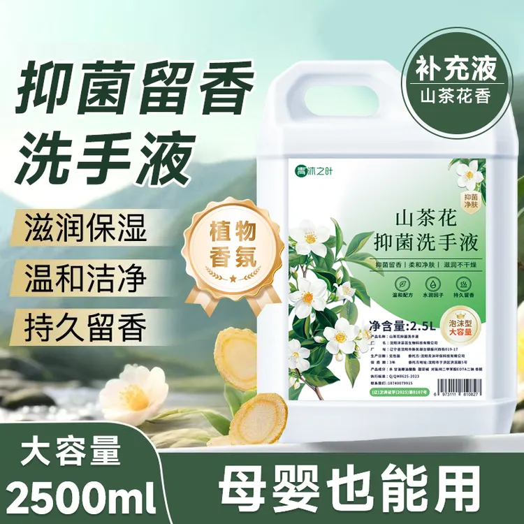 青沐之叶泡沫型洗手液家庭装大容量大桶商用儿童洗手液补充装