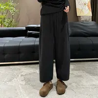 宿慕SUMU 软糯毛呢九分奶奶裤9-17秋季2025时尚百搭休闲裤25305