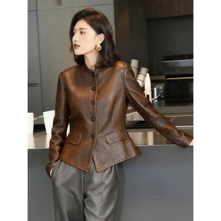 酷飒风气质高级感小香风皮衣夹克外套女2025秋季新款今年流行爆款