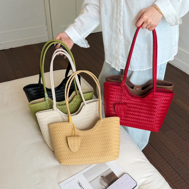 SEVEN BAG 韩系编织子母包2026款糖果色百搭通勤单肩包