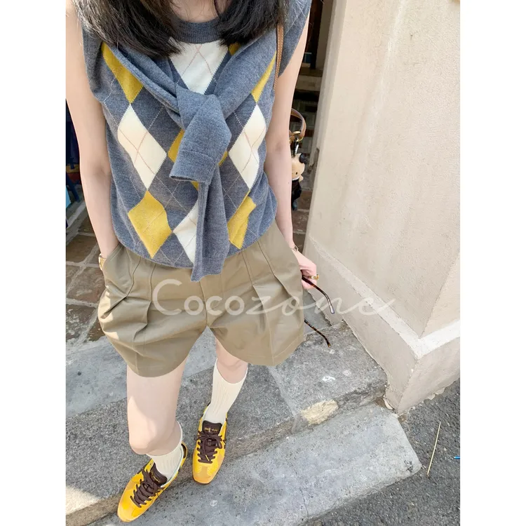 COCO ZONE 刘一一  “经典永续”100棉松弛透气精致短裤CD1A1046
