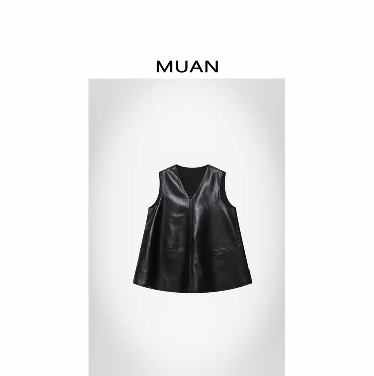 木岸MUAN：《波尔多马甲裙》定制宽松百搭高级无袖马甲裙CQ-YJ-25040