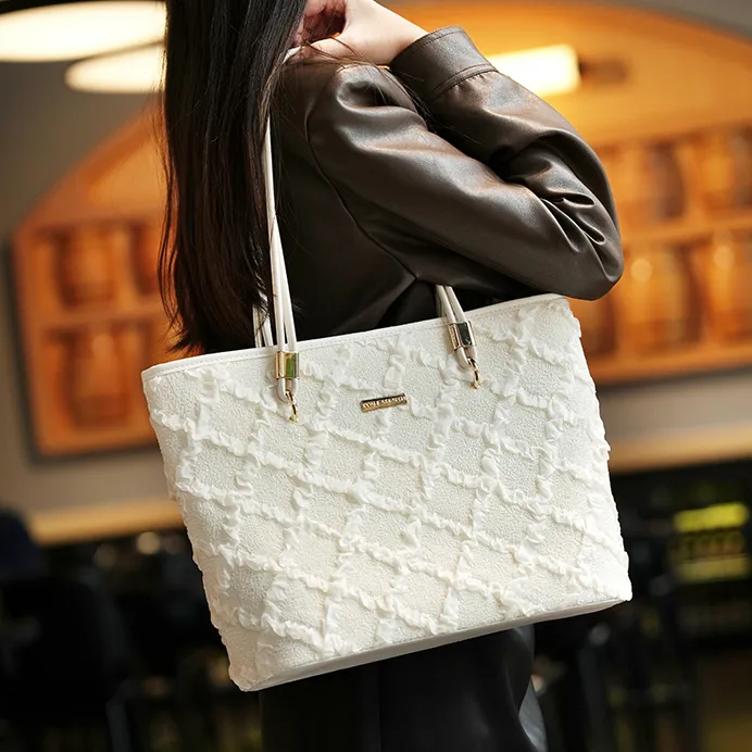 戈兰黛2025新款编织托特包单肩包女士肩包简约大托特轻奢1921