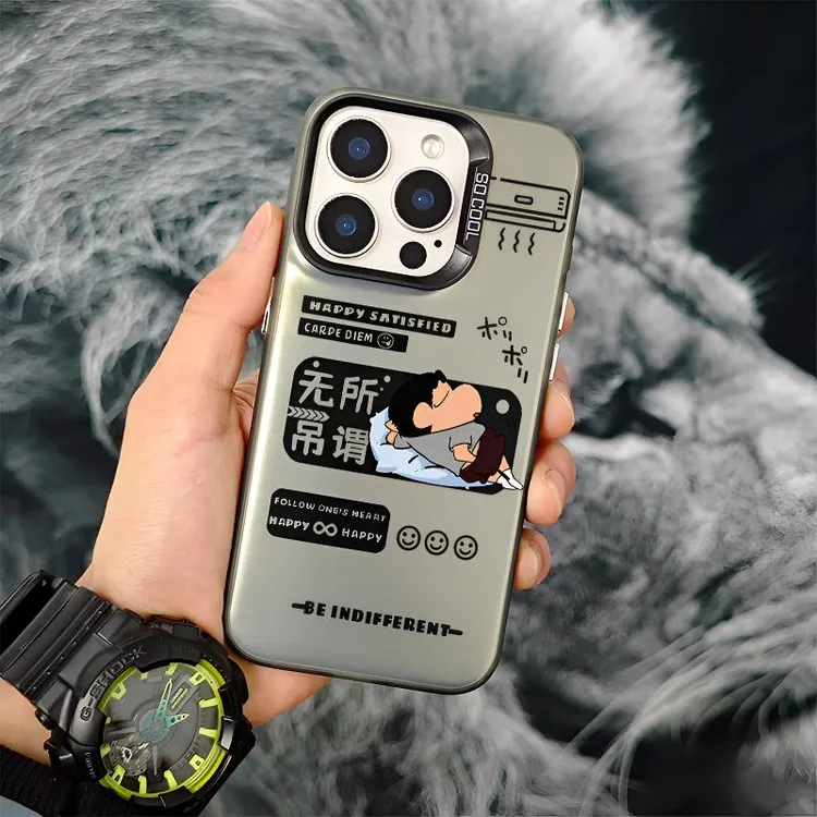 【彩银】无所叼谓小新手机壳适用苹果16promax华为vivo小米oppo防摔