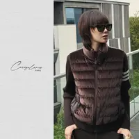 韩彬彬"奶咖"90%白鹅丝绒拼接针织袖绒服2753-4