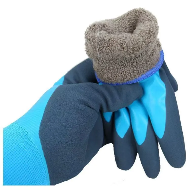 户外冬季钓鱼保暖手套防水防寒防滑抓鱼手套男加绒加厚垂钓手套