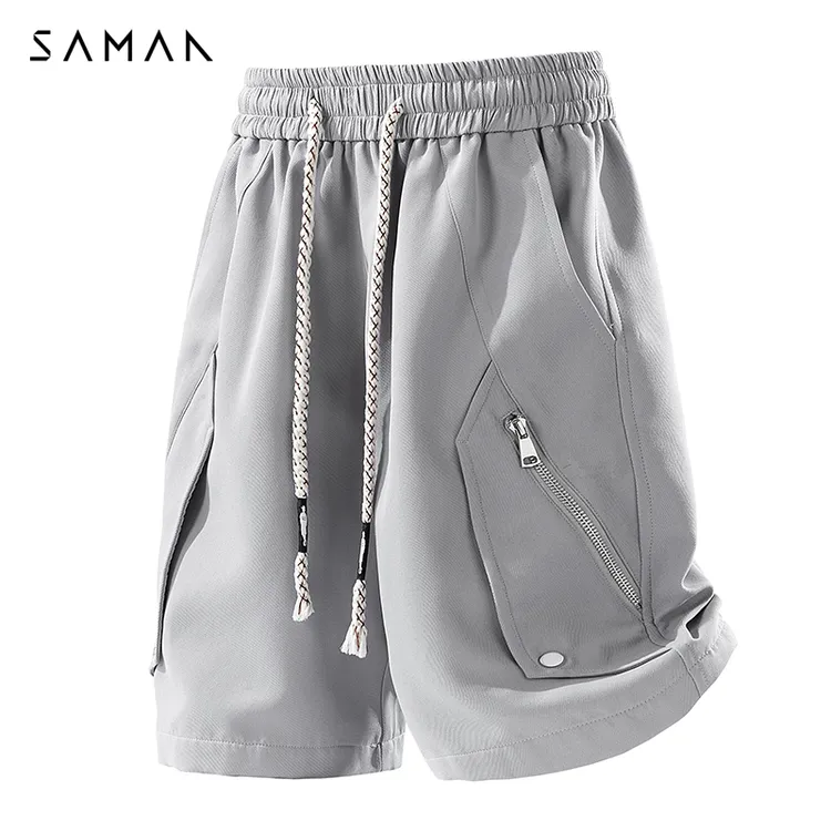 美式复古男士大码运动夏季透气百搭薄款青年运动户外透气五分短裤