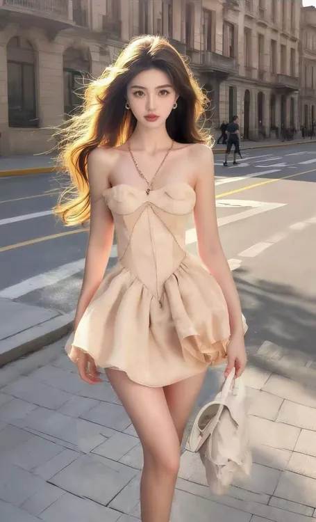 2025新款夏季抹胸收腰连衣裙女设计感短裙小众时尚气质高级感穿搭
