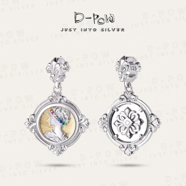 灯小炮 吊坠925银  堤喀（Tyche）财富女神点镶英伦风吊坠（9663）