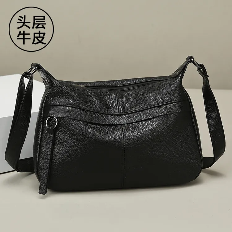 真皮包包女士2025新款时尚大容量软皮中年妈妈包牛皮单肩斜挎包女