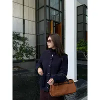 【芬兰冬日】“Y毛衫”静奢老钱风设计感牛角扣翻领长袖毛衣外套88769