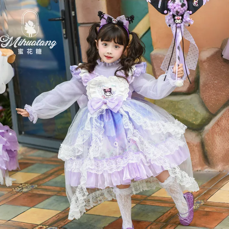 库洛米爱莎美乐蒂公主裙2025新款气质洋气公主蓬蓬裙洛丽塔秋季裙