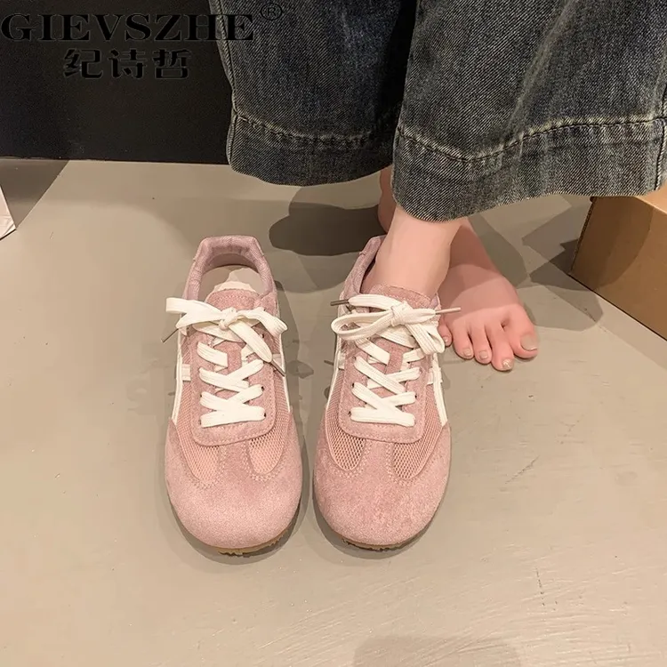 纪诗哲德训鞋女秋季新款网面透气鞋子休闲百搭阿甘板鞋女款运动鞋