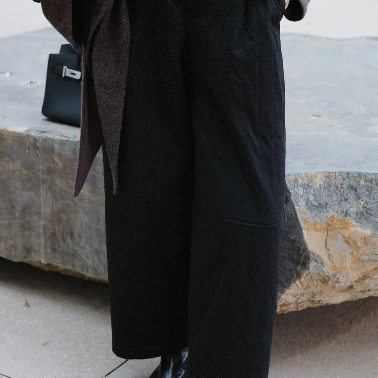 TT设计师【冬宜雪】气质时尚休闲百搭后腰松紧休闲九分棉裤TT191538