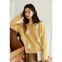 【马琦尧专属】小羊提花针织开衫两色可选宽松温柔毛衣MXE48Z2571