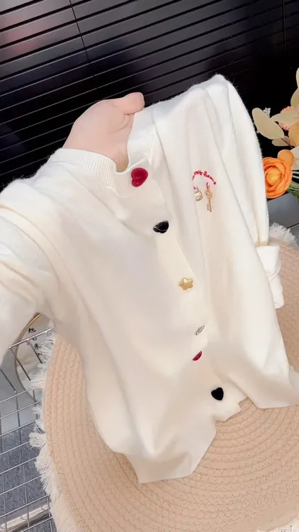 流行穿搭单件女2025早秋新款时尚百搭针织开衫宽松显瘦长袖打底衫