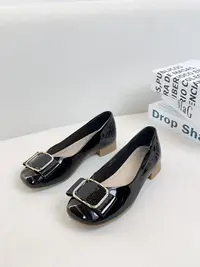 w928-5平底软底奶奶鞋女新款浅口夏季百搭软皮工作单鞋女