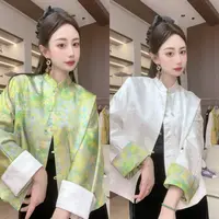 【慢渡春秋】双面可穿新中式上衣国风外套女新中式织锦百搭显瘦秋季