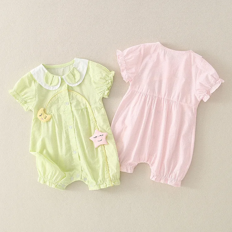 新品巴拉巴拉2025夏季婴儿衣服女宝宝棉质甜美包百天公主哈衣周岁