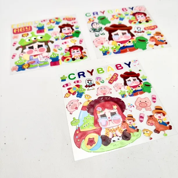 【新品贴纸】diy手绘卡通浮雕贴纸