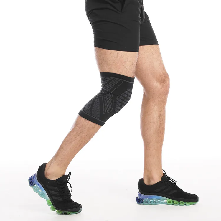 男透气健身跑步膝盖护套关节女专业针织波尔篮球保暖薄护膝运动