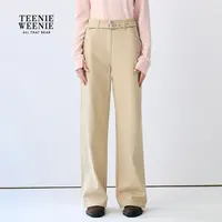 TeenieWeenie小熊休闲裤25秋新款气质高腰宽松直筒裤TTTC254TC1E