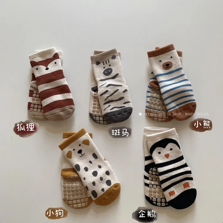 宝宝防臭地板袜～冬季防滑必冲款！潮袜袜子秋冬中筒袜婴儿纯棉棉袜